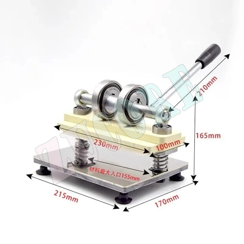 Double Wheel Hand Leather Cutting Machine Photo Paper PVC/EVA Sheet Cutter DIY Leather Die Cutting Machine Punching Manual Press