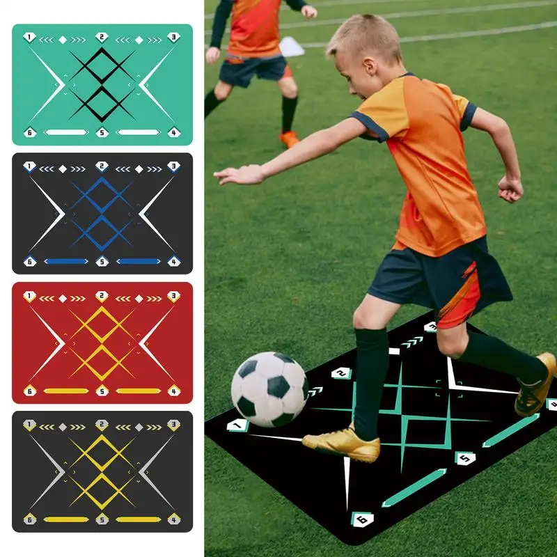 Football Door Mat Foldable L-Shape Exercise Mats Silent Football Training Mats For Children Adults Athletes Trainers Coaches