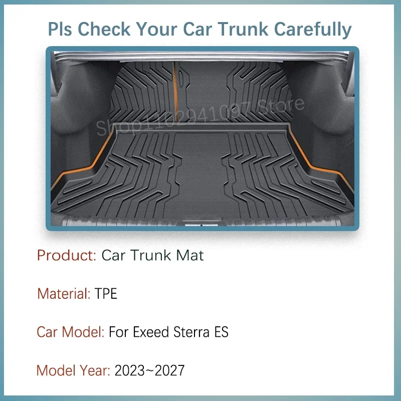 Car Cargo Cover For Exeed Sterra Exlantix ES E03 2023 2024 2025 2026 2027 Anti-dirty Rear Trunk Mat Storage Pad Auto Accessories