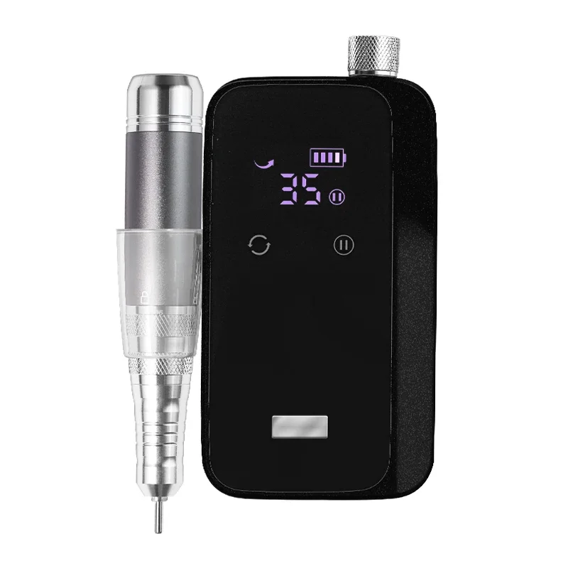 

35000RPM Portable Electric Nail Drill Machine with LCD Display Rechargeable Nails Sander Machine Nail File Pedicure Tool