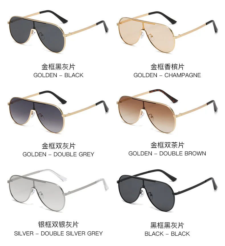 Neue modische und vielseitige Retro-Sonnenbrille mit metallischer Textur – UV-Schutz-Sonnenbrille 2524 – Detail 6