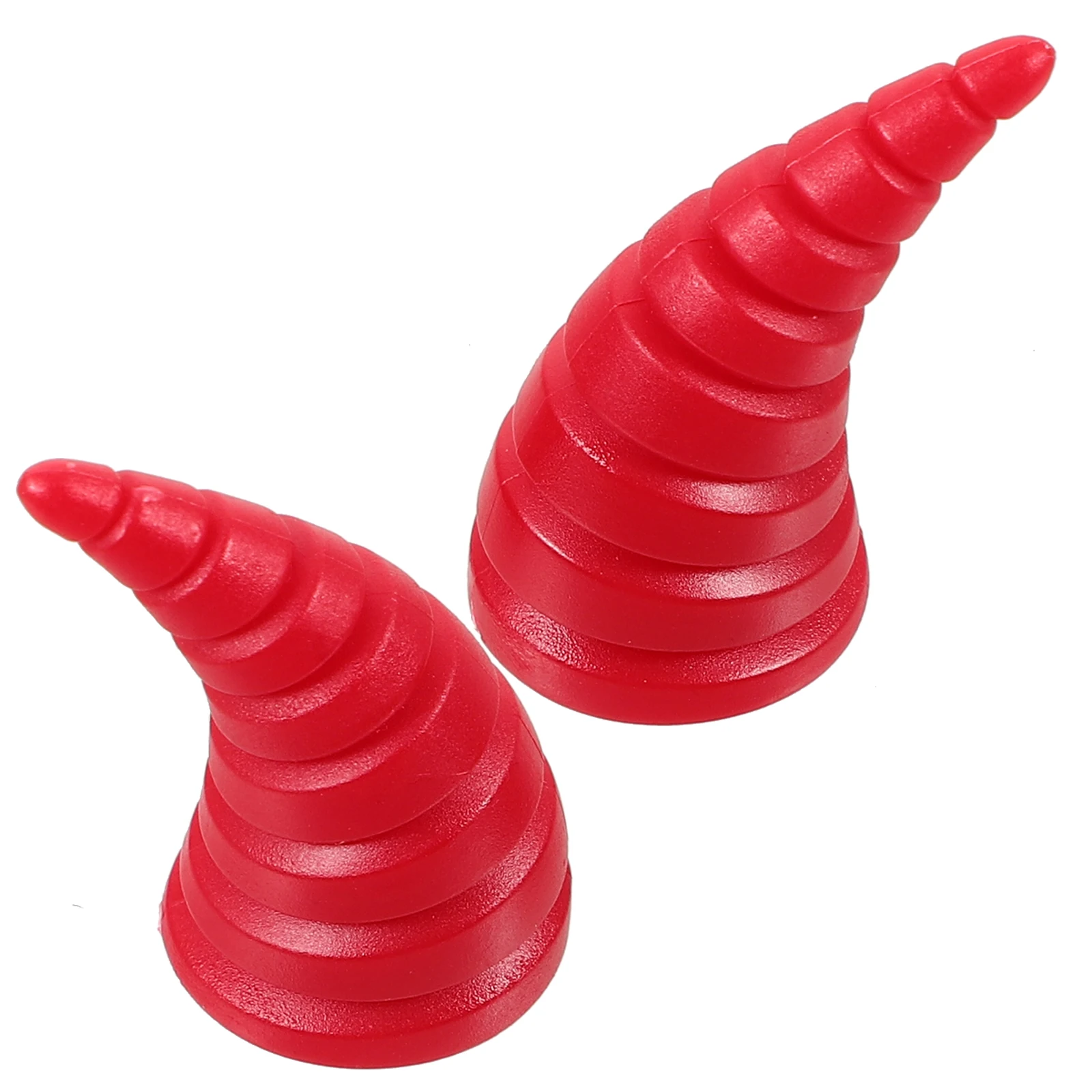 

2pcs Decor Horns Motorcycle Decoration Red Color Durable Stylish Car Bike Ski Vehicle Accessory