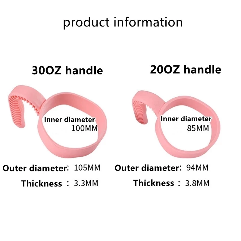 Antislip Handvat Houder Voor 20Oz En 30 Oz Tuimelaar Mok Koffie Waterbeker Flessen Accessoires Passen Op Reis Draagbaar Geïsoleerd Plastic