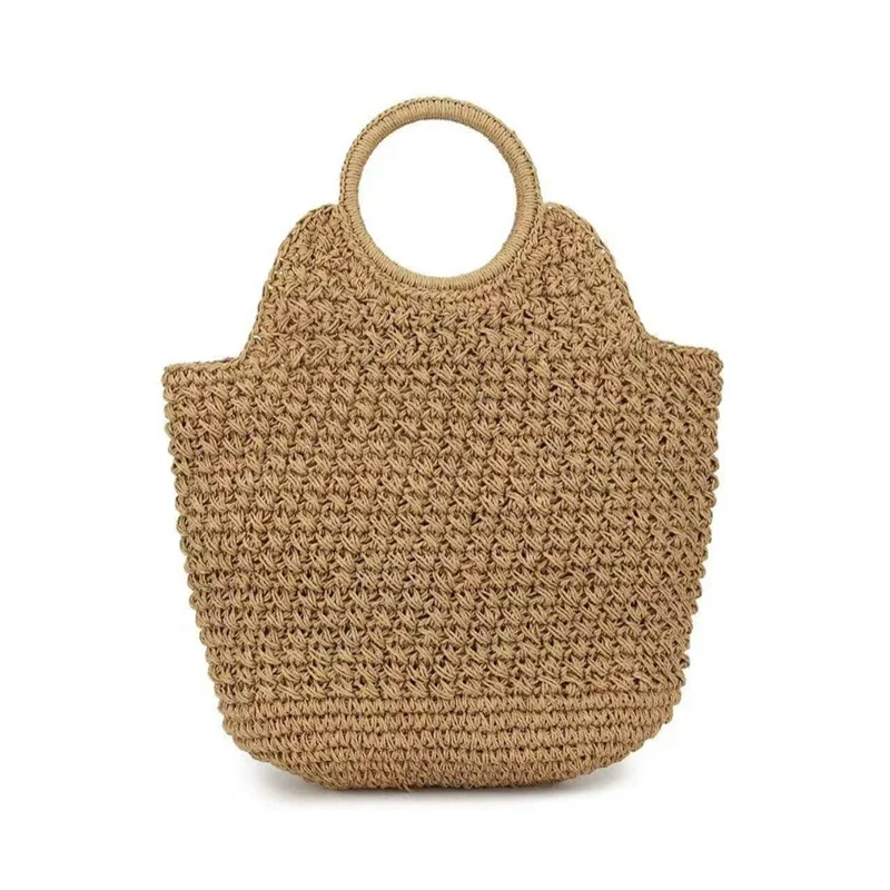 Marke Woven Clutch Tasche Luxus Neue High-end-Meer Urlaub Reise Große Kapazität Stroh frauen Einfache Textur Mode brieftasche – Detail 26
