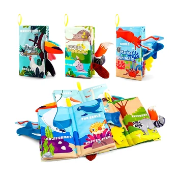 1PC pasgeboren 0-6 maanden babyboek, aanraken en voelen zacht boek, kinderspeelgoed puzzel Montessori speelgoed