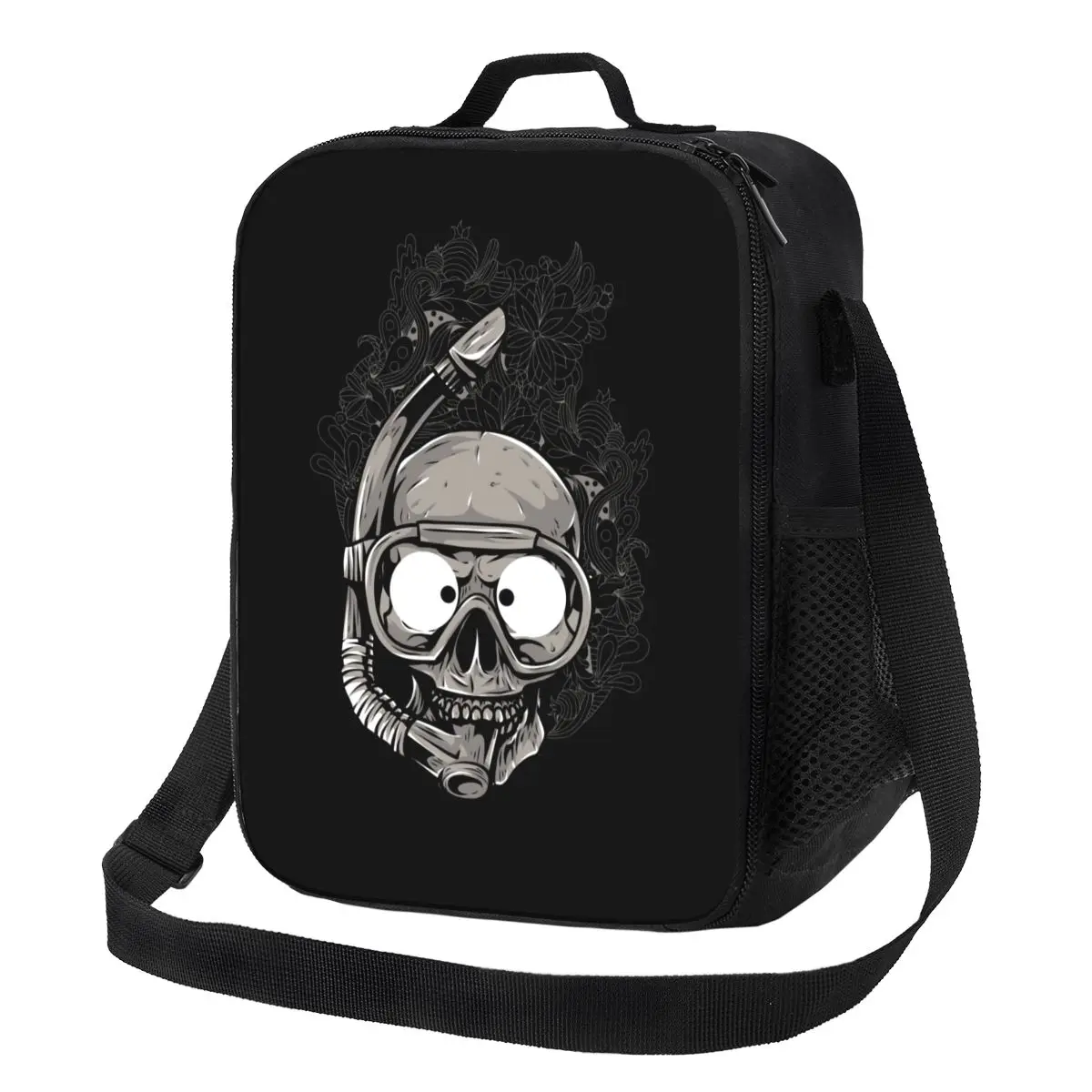 Scuba Skull Dive Diver Insulated Lunch Bag for Women Thermal Cooler Lunch Box Office Picnic Travel