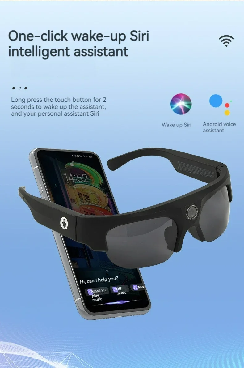 YYHC-Trend New sports DV smart Bluetooth can talk to listen to music riding shooting Bluetooth audio smart glasses with camera