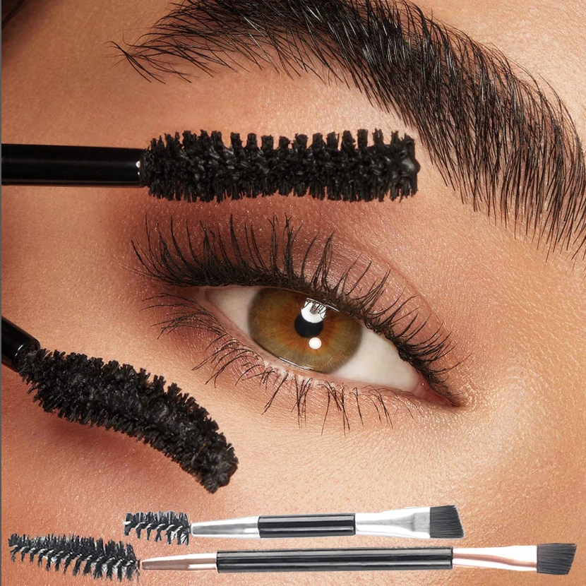 Soft Eyelash Brushes Double Head Scroll Eyebrow Brush Contouring Eye Brow Brushes  Mascara replacement brush Cosmetic Makeup