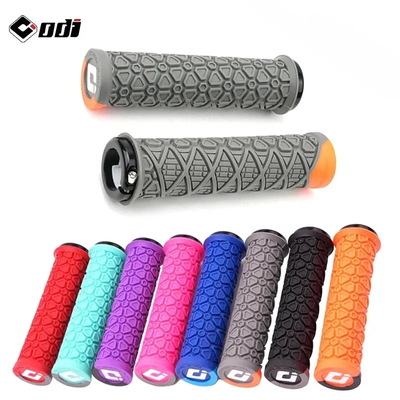 

Mountain Handlebar -Grips Silicone Lock-On Downhill Bicycle Cover Pattern Anti-slip Shock Absorption Handle Parts for MTB bike