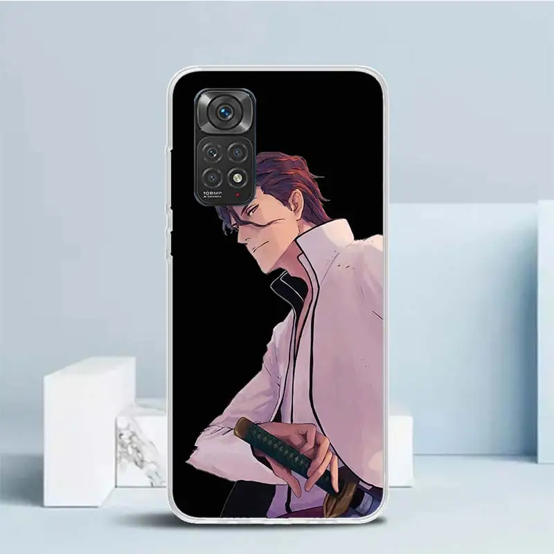 Bleach Aizen Sousuke Cover for Xiaomi Redmi Note 12 12S 13 11S 11T 11E 10S 10 Pro Phone Case Print 11 9S 9 9T 8 8T 7 Plus Coque