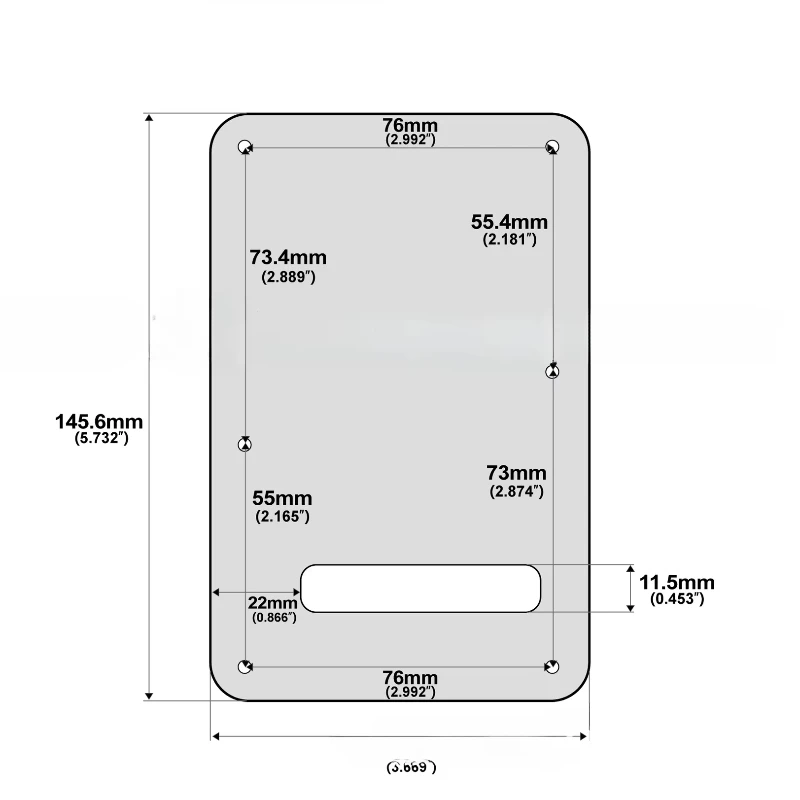 Guitar accessories1pcs ST guitar back cover + guard screws, suitable for Fender Strat electric guitar