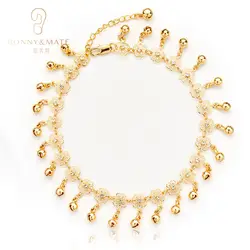 2023 New Trend Women's Fine Jewelry 18K Gold Plated High Quality Hypoallergenic Adjustable Fashion Women's Anklet