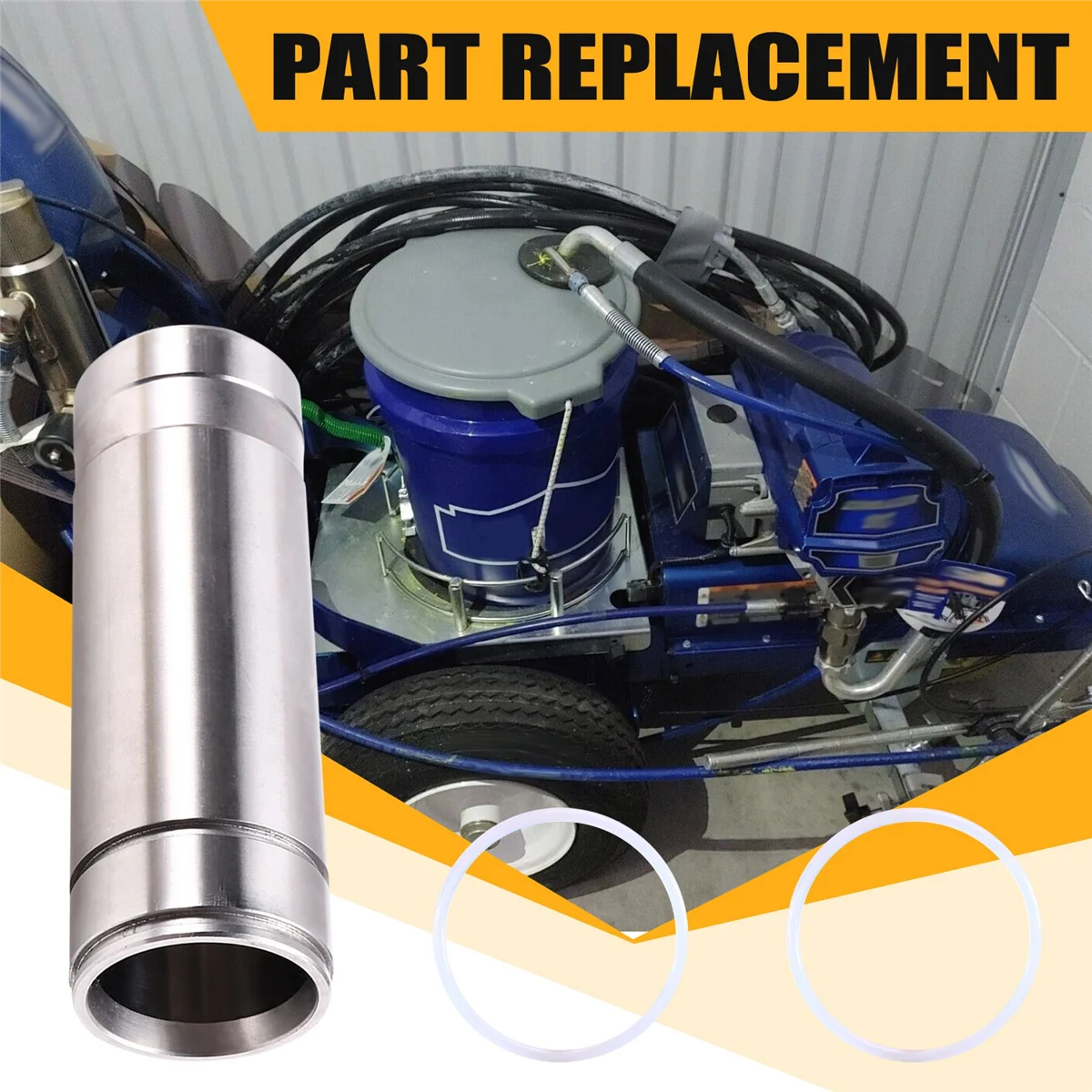 

AA98 248210 Airless Paint Sprayer Inner Cylinder Sleeve with 2 Sealing Rings,for 1095 1595 5900 Airless Paint Sprayers