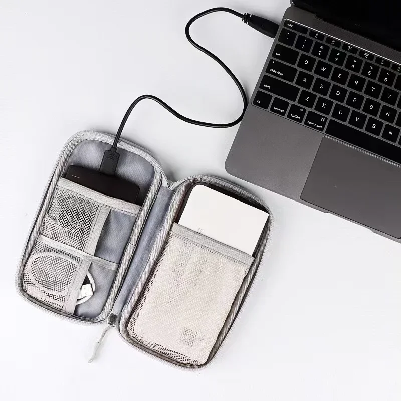 Cable Storage Bag Portable Digital USB Gadget Storage Pouch Dustproof Charger Plug Electronic Organizer Travel Cable Organizer