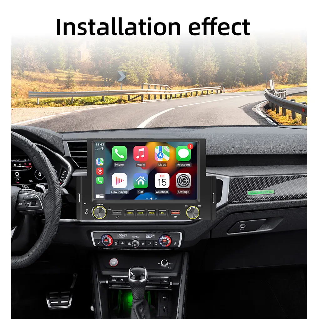 6.2 Inch Car Bluetooth-compatible 5.1 1 Din MP5 Player Interior Music Players Multimedia Device Automobile Accessories