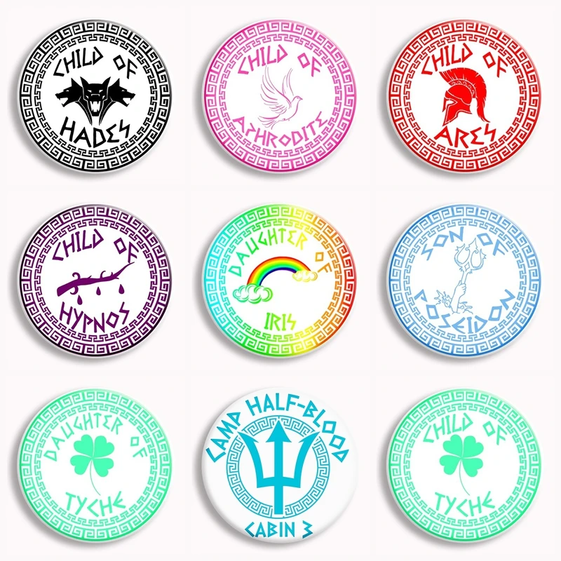 Son Daughter of Poseidon GreekSoft Button Pin Greek Mythology Ocean Trident Brooches Badge Jewelry Friends Fans Collect Gifts