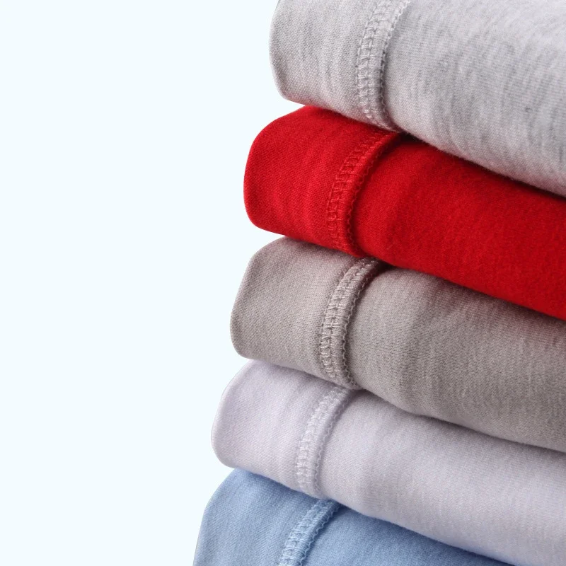 Ropa Interior Masculina de Talla Grande, Color Sólido, 100% Algodón, Cómoda, Transpirable, Holgada, Calzoncillos para Hombre