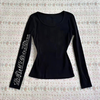 Women's Y2K Streetwear Long Sleeve T-shirt Vintage Harajuku Gothic Hip Hop Emo Girl Letter Graphic Print Grunge Streetwear tops
