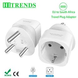 2pcs South Africa Plug Type M big Round 3 Pins, European to South Africa Travel Adapter Power Converter Socket for Sri Lanka