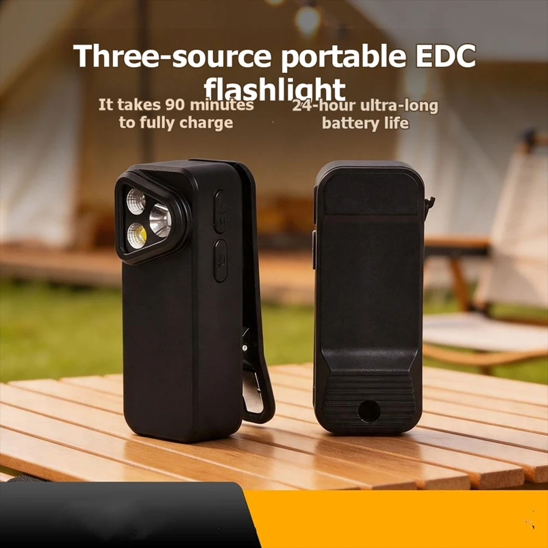 DT16 Compact Pocket Clip Flashlight IPX6 Waterproof Magnetic Light for Working Cycling Emergency Signaling