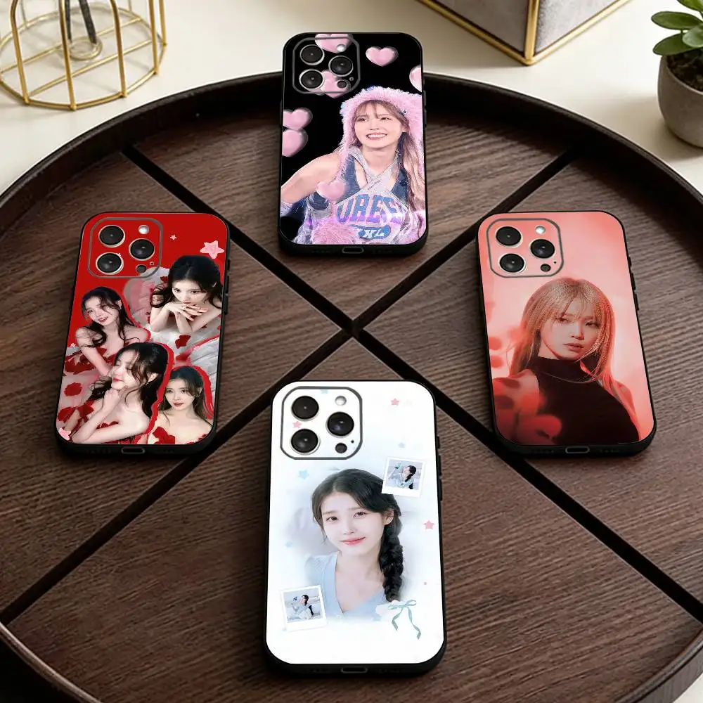 

S-Singer I-IU L-Lee-Ji-Eun Phone Case For iPhone 17,16,15,14,13,12,11 Plus,Pro Max,XS,Soft Silicone Black Cover