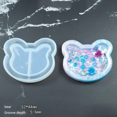 1pc Strawberry Shaker Silicone Molds Jewelry Mold Star Bear Key Chain Charm Jewelry Craft Tool