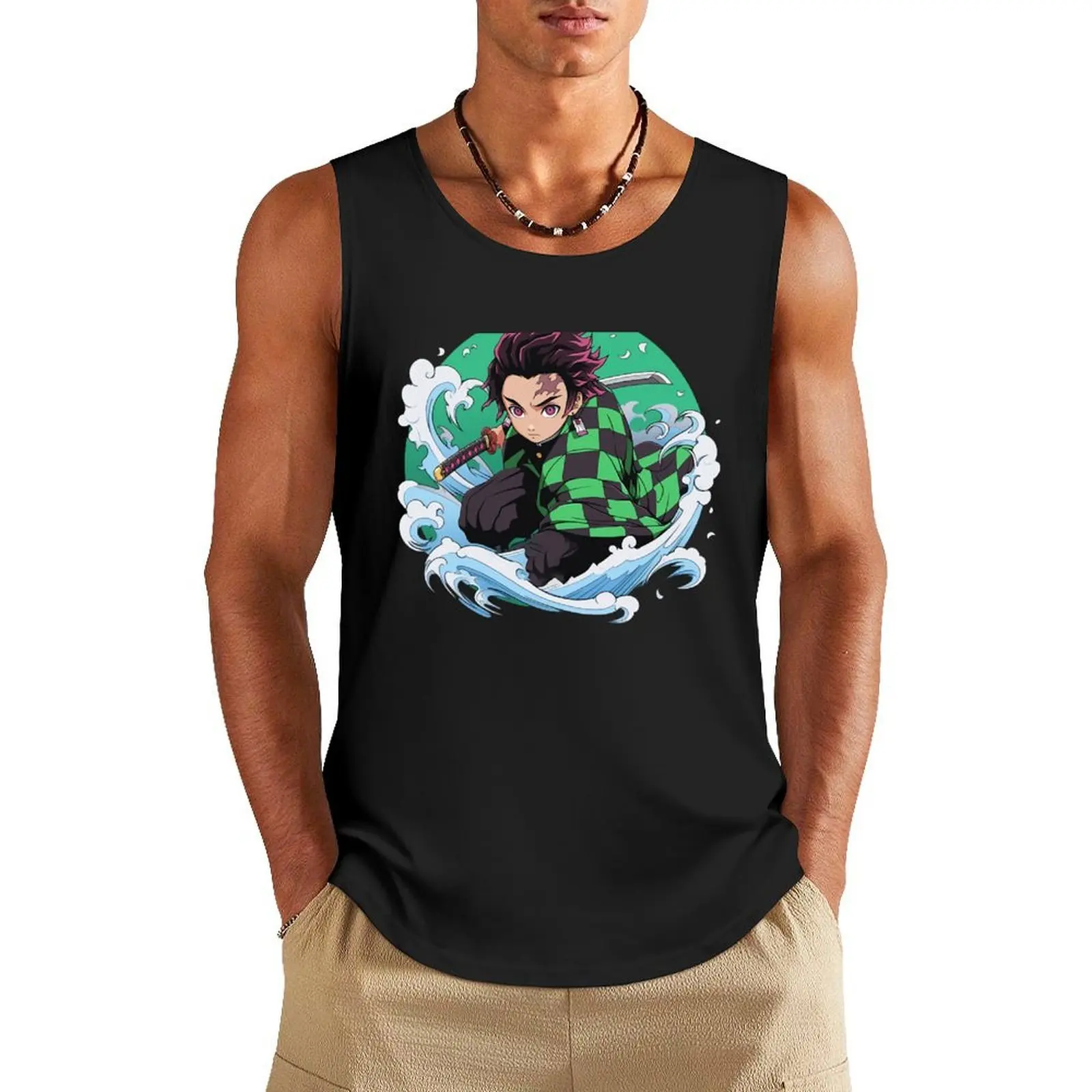

tanjir0 Tank Top bodybuilding t shirt Men's fitness t-shirt gym clothes for man