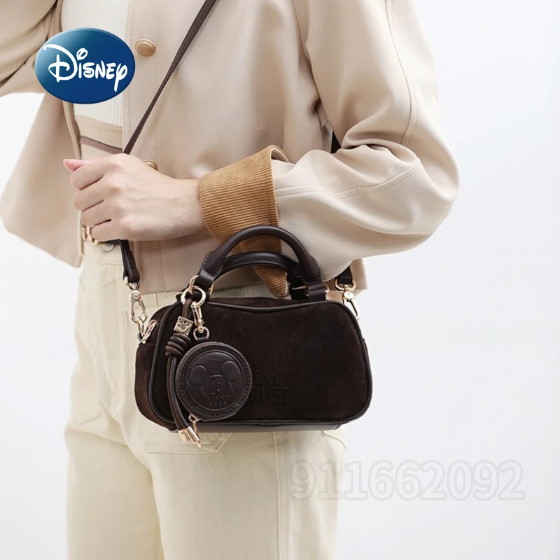 Disney Mickey New Women's Mini Handbag Luxury Brand Fashion Mini Women's Shoulder Crossbody Bag Cartoon Casual Women's Bag