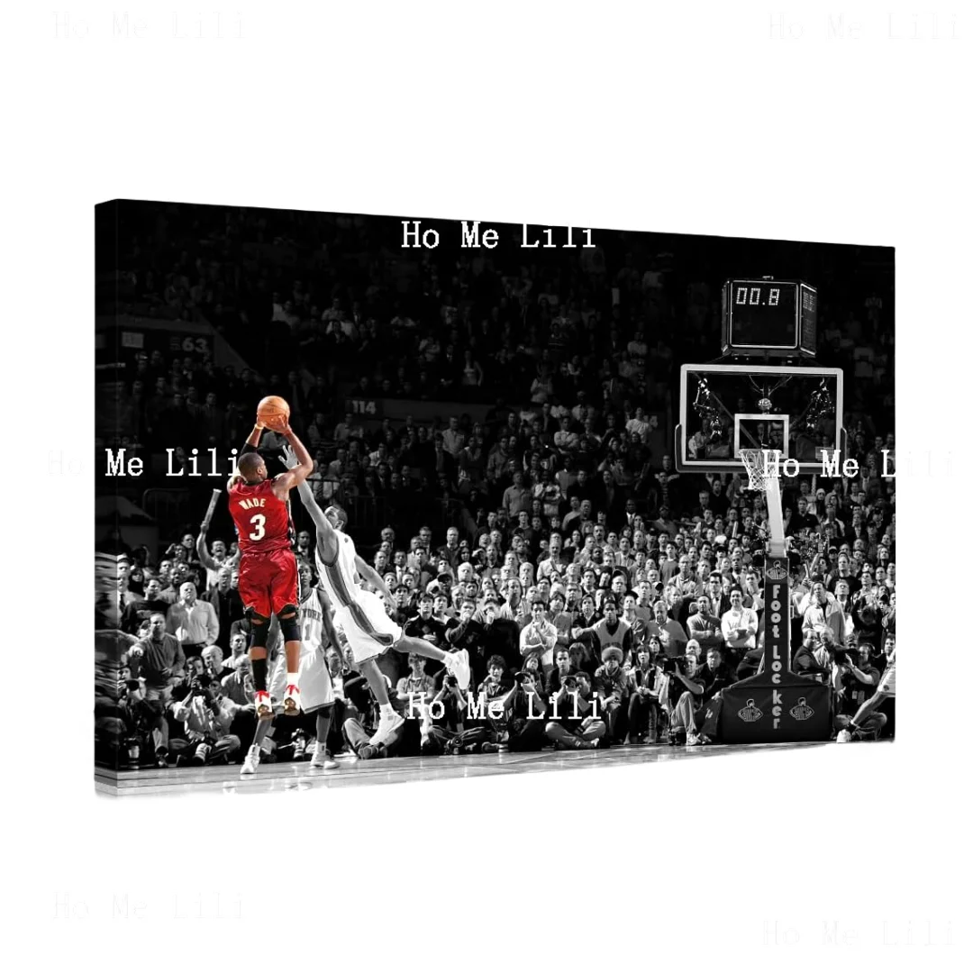 Basketball Canvas Wall Art Dwyane Wade Winning Ball Prints Sports Artwork Wall Decor Home For Bedroom Living