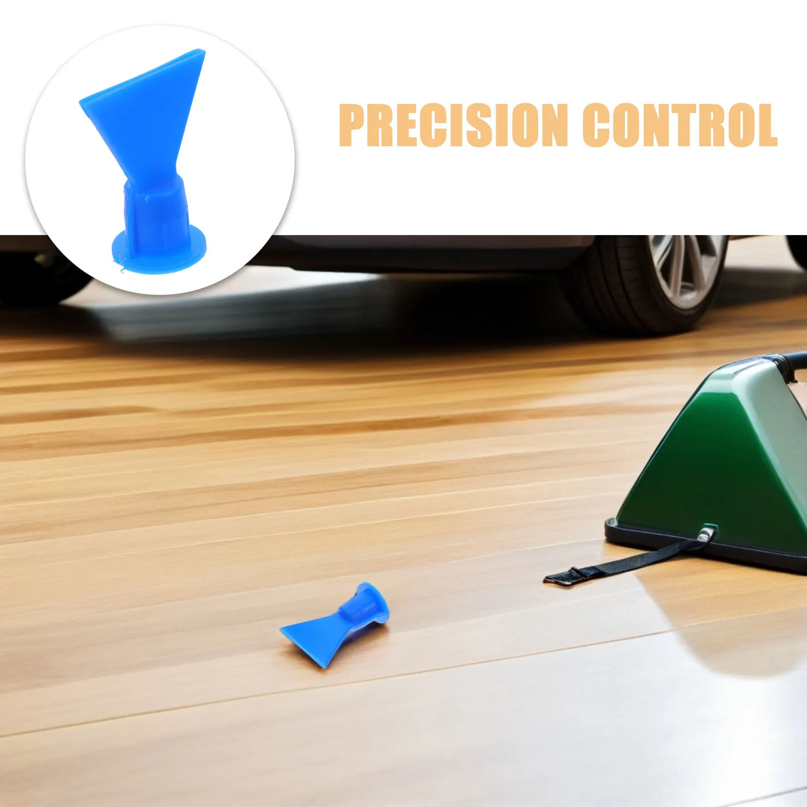 8Pcs Caulk Nozzle Tip Flat Wave Pattern Enhanced Glue Control Screw on Sealant Applicator for Car Body Door Frame Window Glass