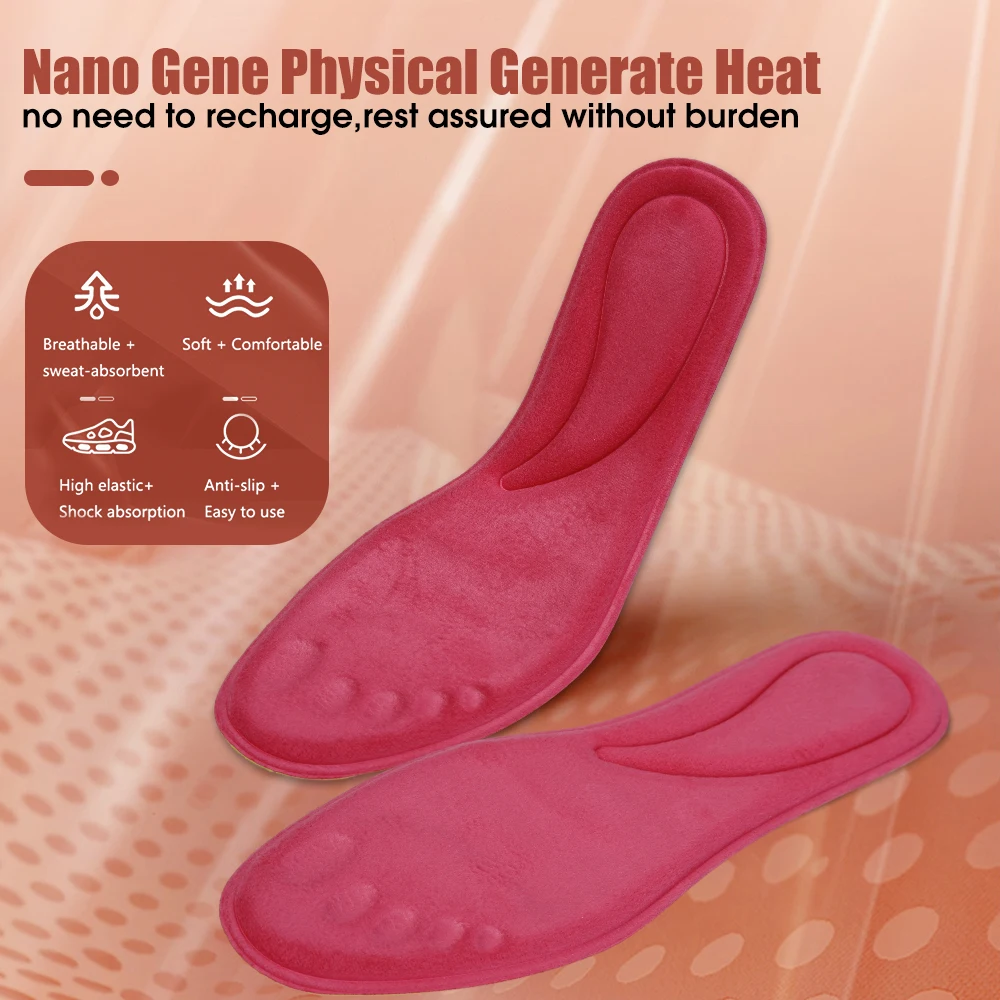 6/4/2pcs Self Heated Thermal Women's Insoles For Feet Winter Thermal Thicken Memory Foam Shoe Pads Shoes Self-heating Shoe Pads