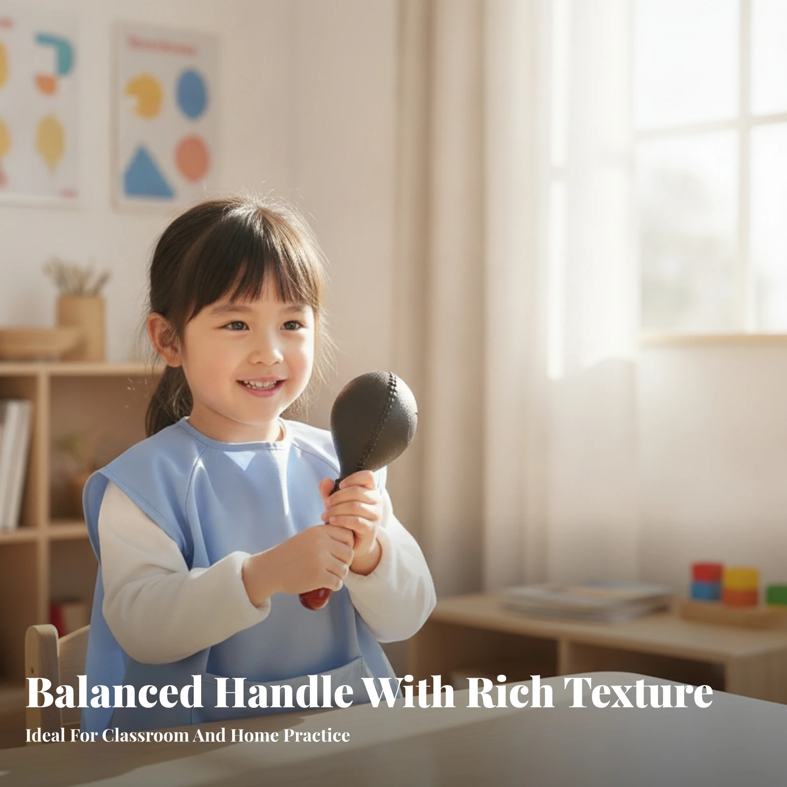 Rhythm Shaker with Wooden Handle Ergonomic Percussion Shaker Cabasa with Wooden Handle Versatile Musical Instrument Textured