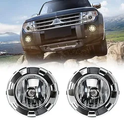 Car Fog Lights Assembly Fit For Mitsubishi Pajero 3 2007 2008 2009 2010 V73 V97 Front Bumper Fog Lamp Painting Cover H11 12V 55W