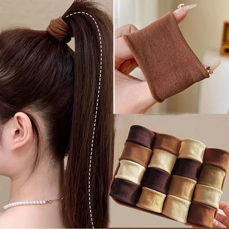 5/10Pcs New Women Girls Colorful Nylon Elastic Hair Bands Ponytail Hold Small Hair Tie Rubber Bands Scrunchie Hair Access