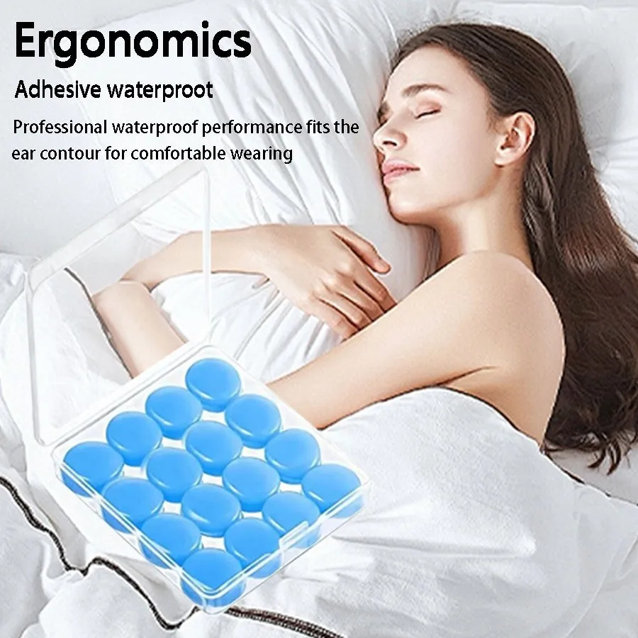Soft Silicone Earplugs Noise Reduction Ear Plugs for Sleeping Reduce Snoring Improve Sleep Quality Earplugs Swimming Concerts