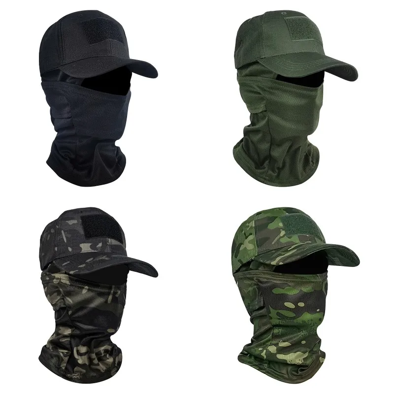 Outdoor Balaclava Face Mask Sunhat Camouflage Hood Caps Jungle Cycling Hiking Military Tactical Full Face Headgear Cover Scarf