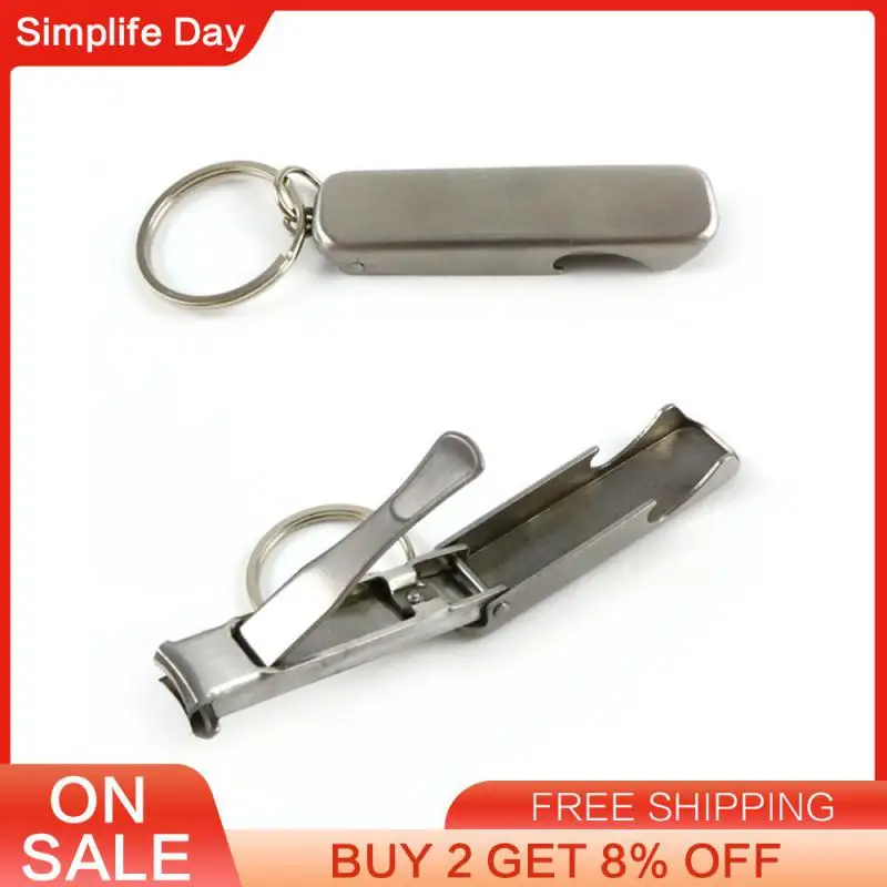 Multi Purpose 3 In 1 Bottle Opener Nail Clipper Keychain Ring Manicure Tools Bottle Beer Wine Opener Household Kitchen Bar Tools