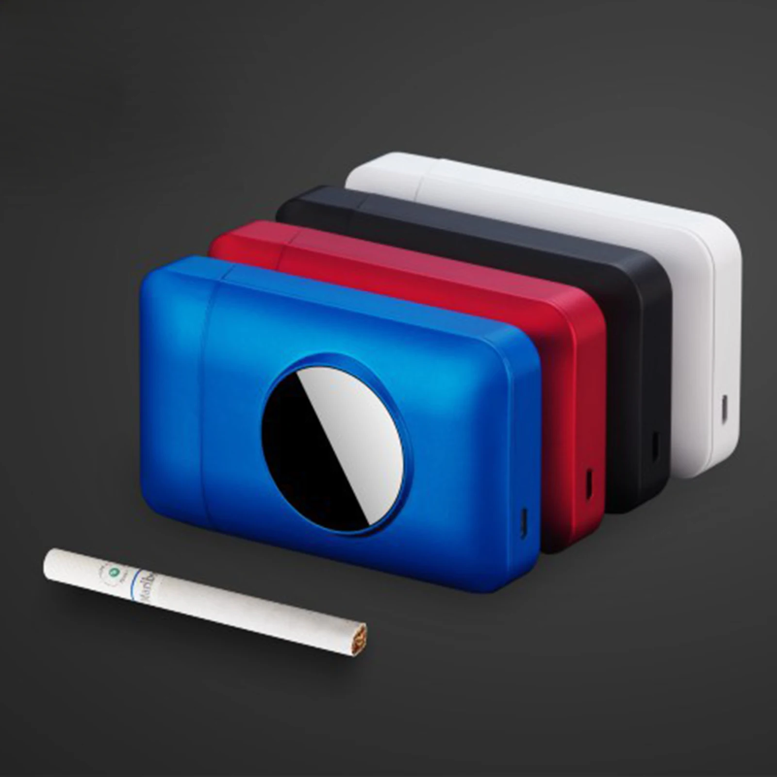 2022 New 2 In 1 Luminous Cigarette Case 20pcs USB Rechargeable Cigarette Lighter Windproof and Dropproof Cigarette Case Gift