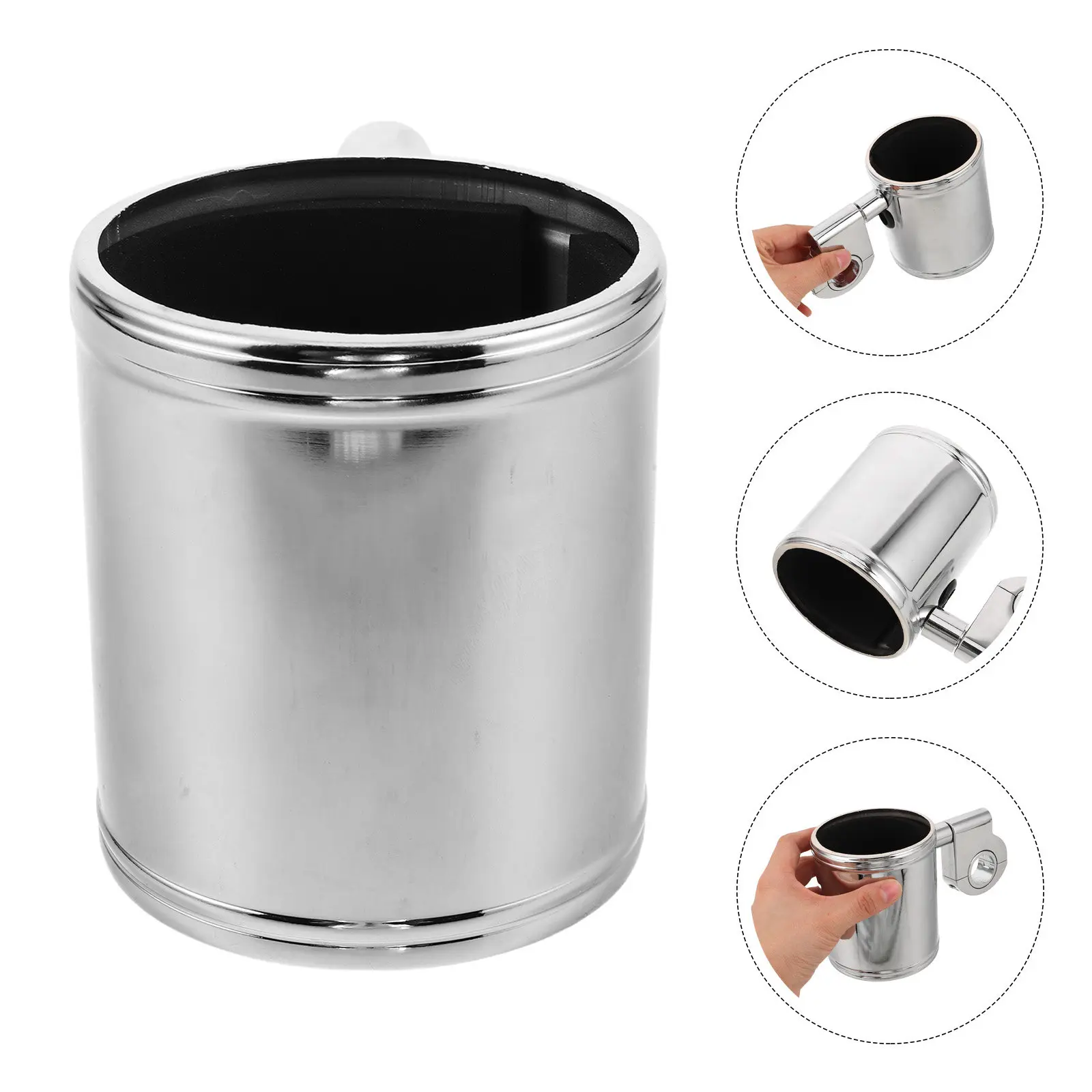 

Motorcycle Atv Cup Holder Silver Drink Holder for 78Mm 3 Water Bottle Bike Beverage Coffee Milk Tea Cage Fits 78 100 114Mm