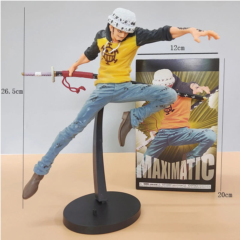 One Piece Anime Figure Trafalgar D Water Law Pvc Collection Model Dolls Toy for Gifts Birthday Cake Baking Decor