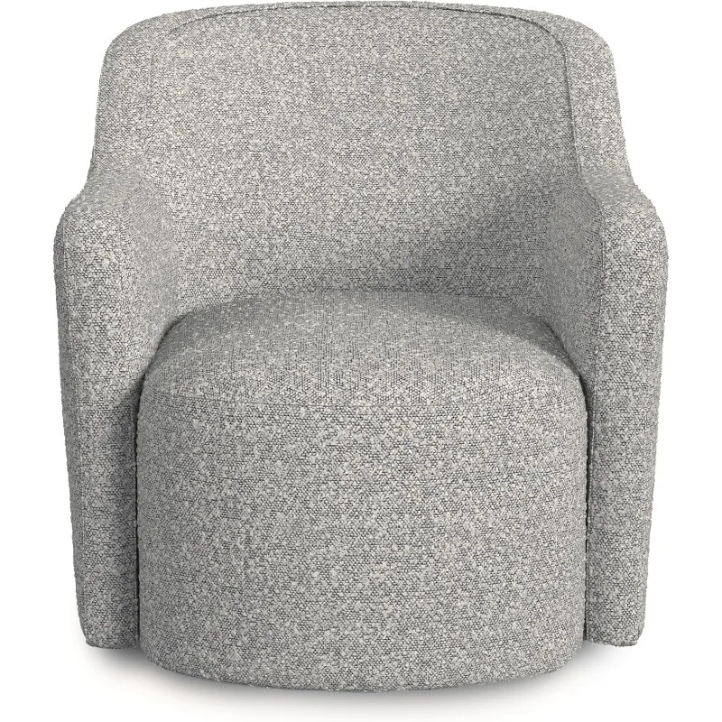 Upholstered 360° Barrel Back Swivel Chair | Accent Chairs for Living Room & Bedroom | Decorative Home Furniture