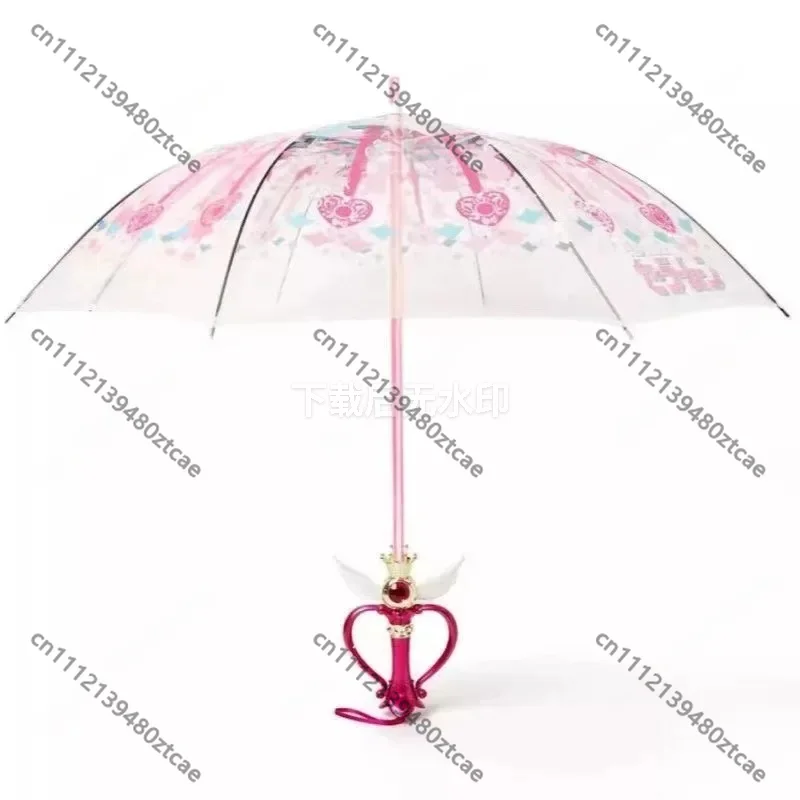 Cartoon-Mädchen Zauberstab-Regenschirm Feen-Verwandlungsstab Kreativer Sonnen- und Regenschirm Cosplay-Requisite Deko-Geschenk