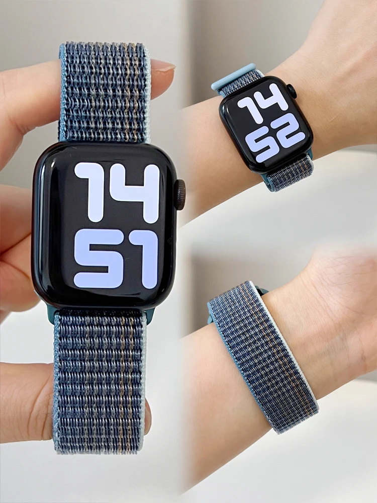 Sport Loop Strap for Apple watch band 46mm 42mm 44mm 40mm 45mm 41mm 49mm correa bracelet iWatch series 10 9 SE 7 6 5 4 Ultra 2