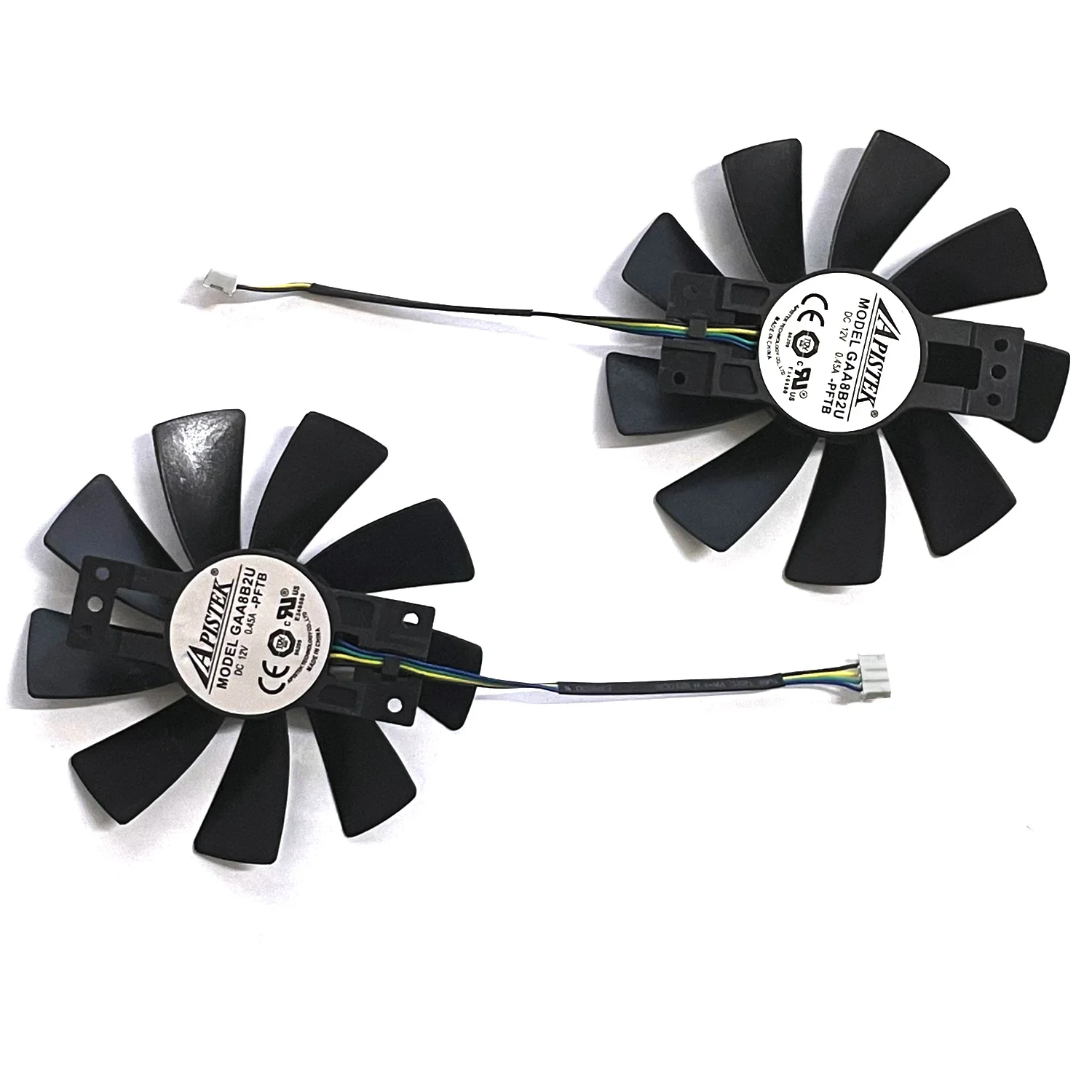 Ventilador de substituição de placa gráfica, GPU Cooler, Sapphire R9 380 380X, 2G 4G D5, GA8B2U, 4 pinos, DC 12V, 0.45A, R9 380X, 2pcs