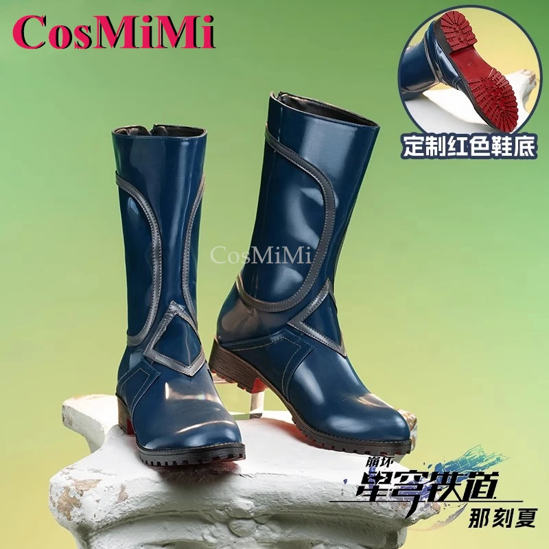 CosMiMi ゲーム Honkai: スターレールアナクサゴラス靴コスプレファッションユニバーサルコンバットブーツカーニバルパーティーロールプレイアクセサリー新