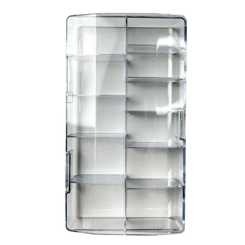 11Gris False Nail Tips Transparent Storage Box Square Plastic Nail Rhinestone Charm Jewelry Large-capacity Dustproof Storage Box