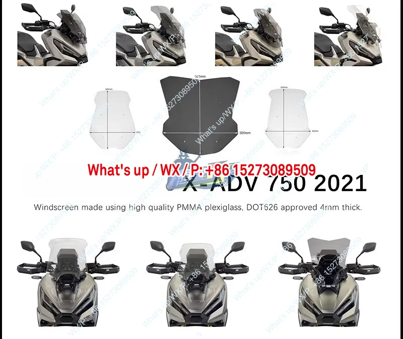 X-ADV750/XADV modification with high windshield and windshield glass