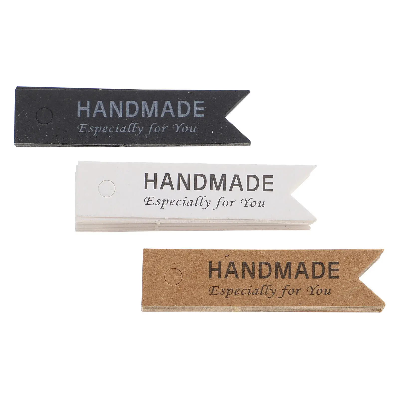 45Pcs Easy Hang Remove Tags Kraft Paper Fishtail Flags for Aroma Candles Packaging Decor Craft Supplies