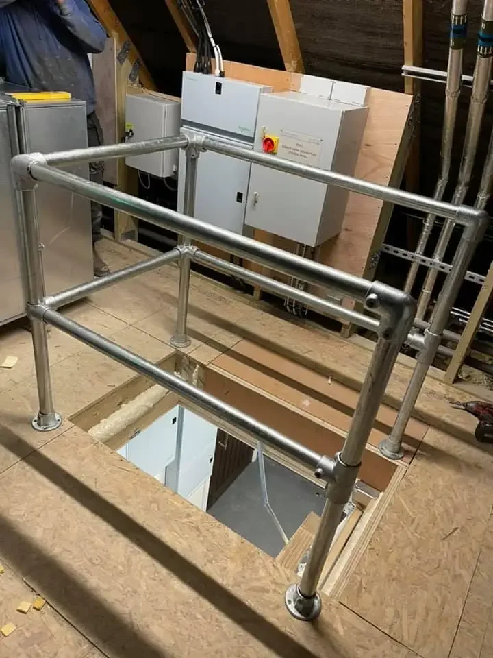 Galvanised Steel Tube Key Clamp Fitting DIY Assemble Barrier and Handrail 5