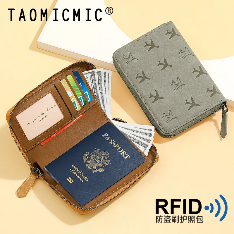 new-passport-holder-wallet-cover-case-for-men-women-rfid-blocking-family-travel-passport-cards-holder-bag-with-zipper-pu-leather